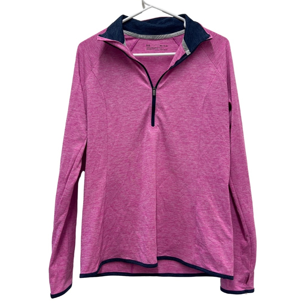 Under Armour Women’s Pink Zip Up Long Sleeve Sporty Half-Zip